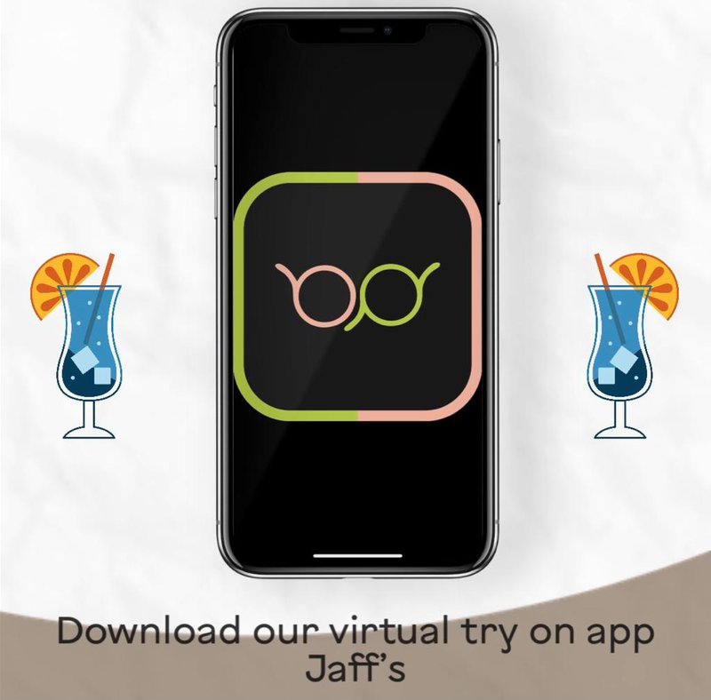 Download our virtual try on app Jaff&#x27;s